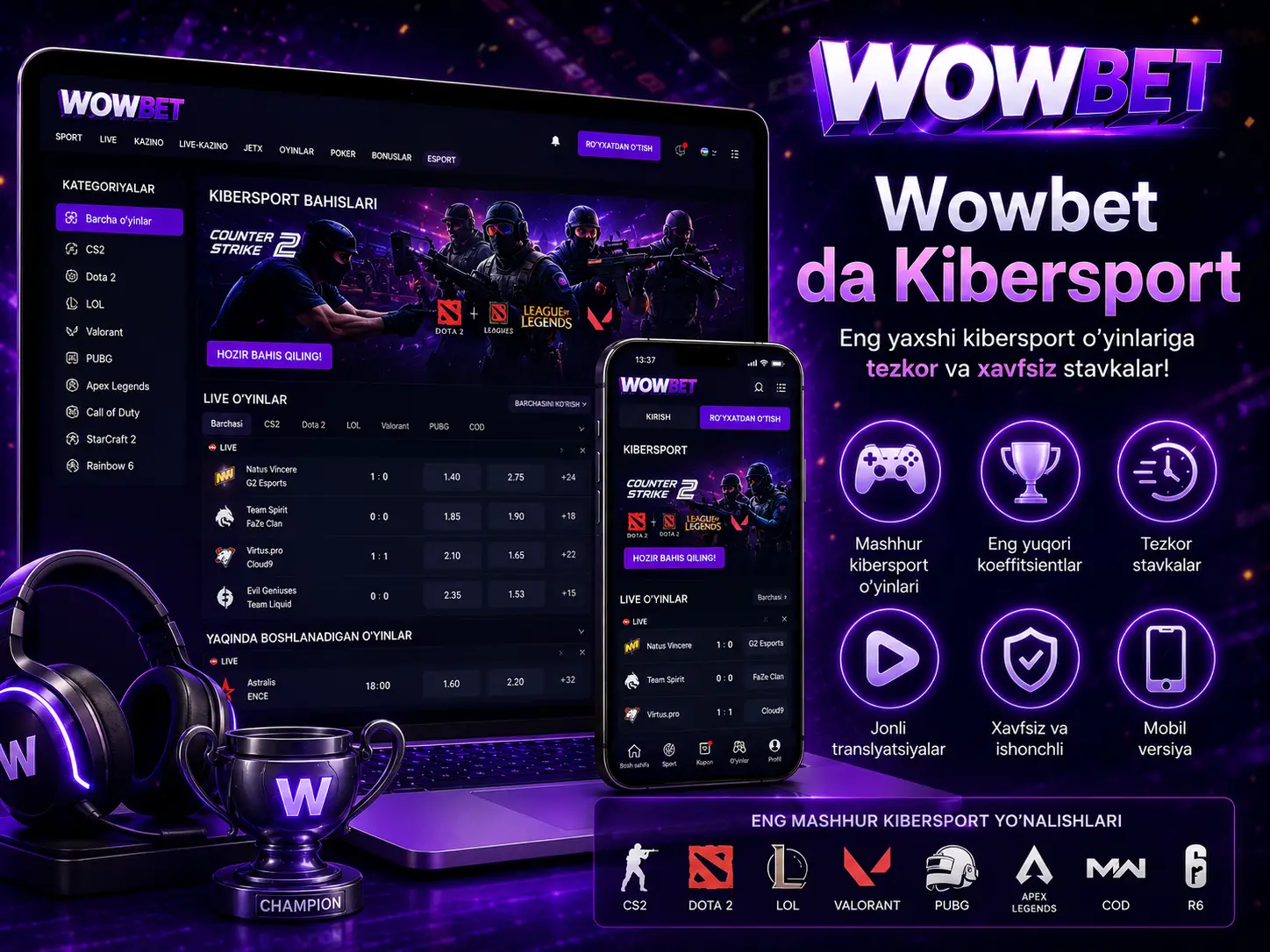 Wowbet'da Kibersport