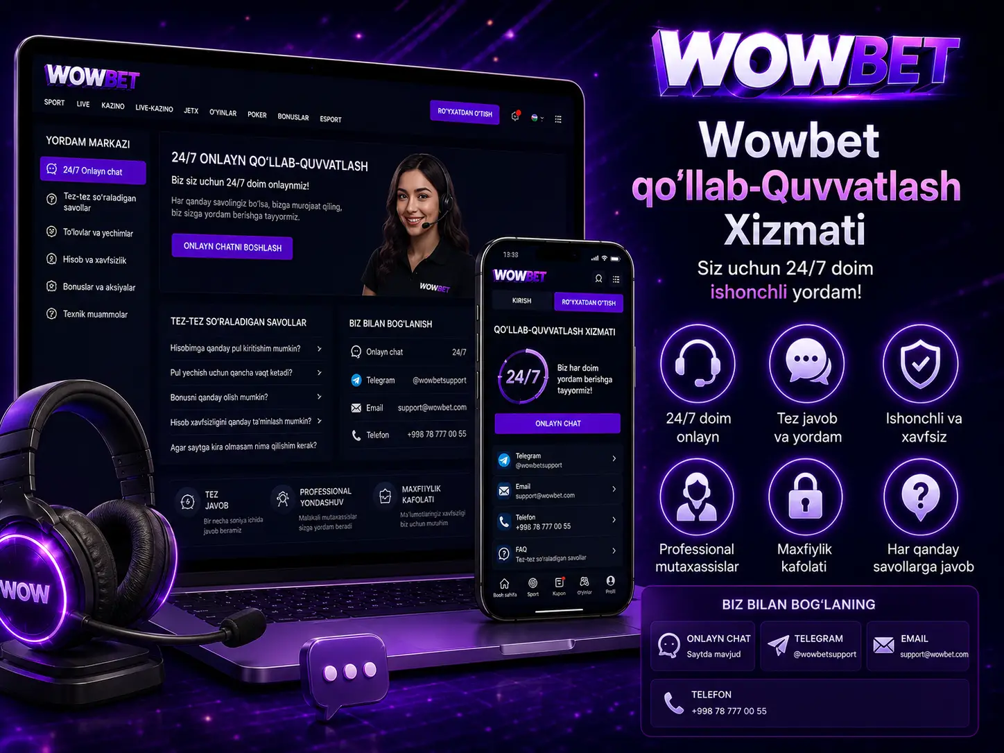Wowbet Mijozlar Xizmati