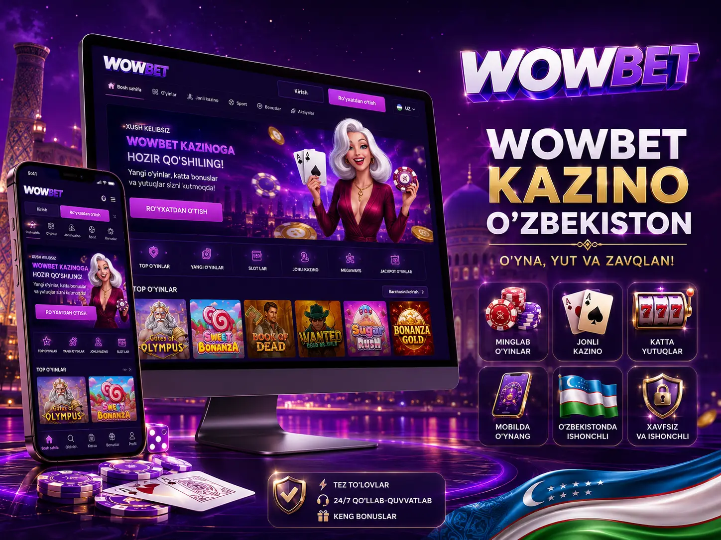 Rasmiy Saytda Wowbet Kazino O‘zbekistonda