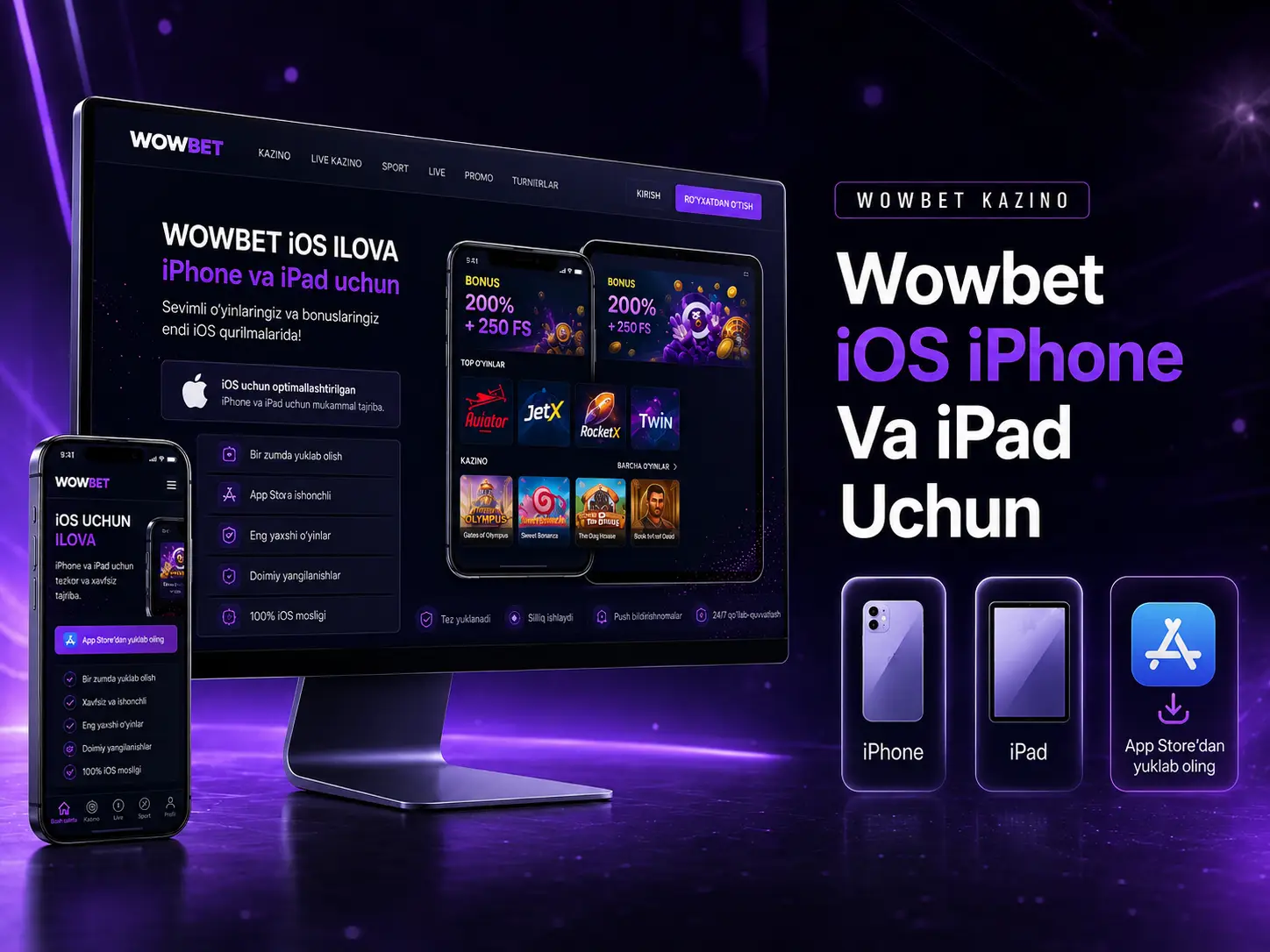 Wowbet iOS iPhone Va iPad Uchun