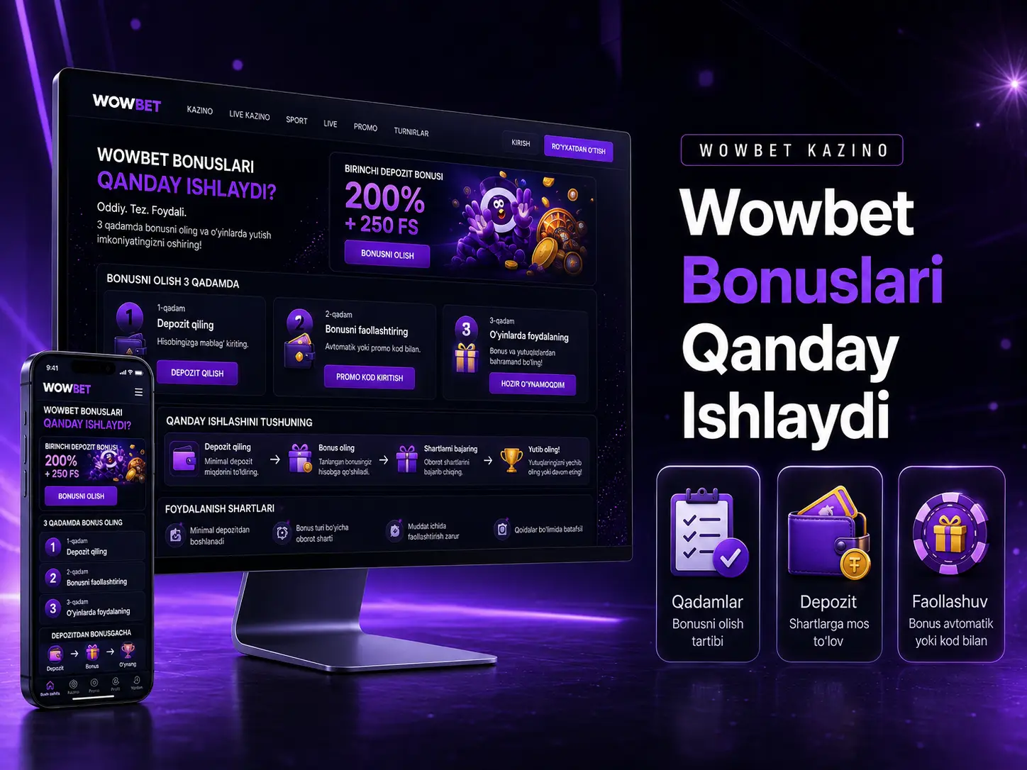 Wowbet Bonuslari Qanday Ishlaydi