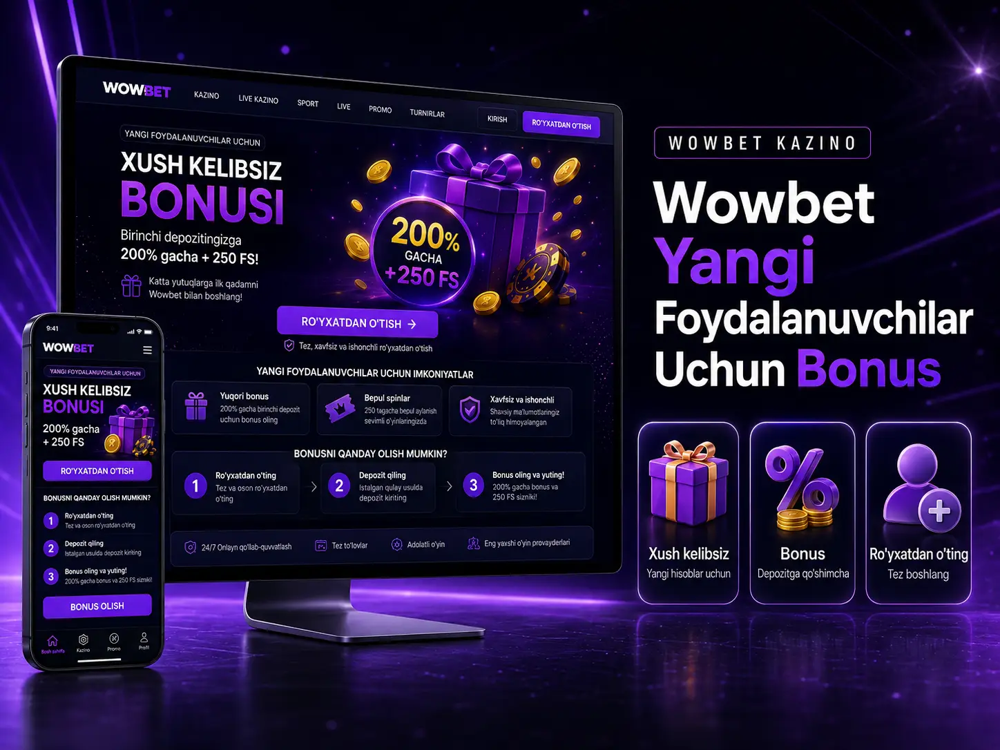 Wowbet Yangi Foydalanuvchilar Uchun Bonus