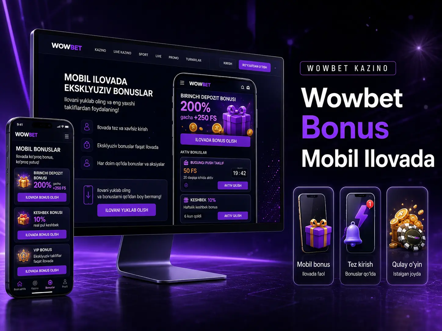 Wowbet Bonus Mobil Ilovada
