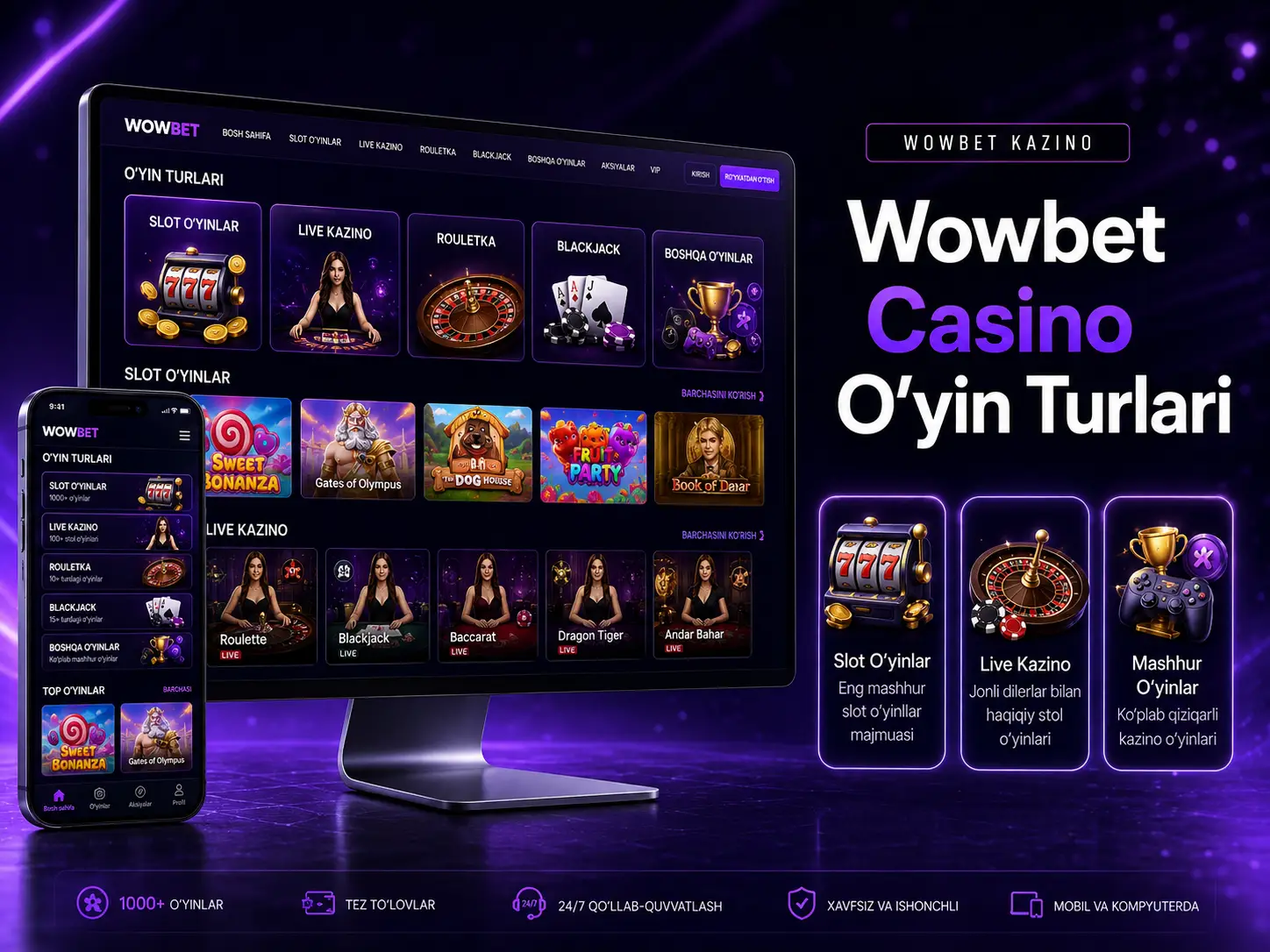 Wowbet Casino O'yin Turlari
