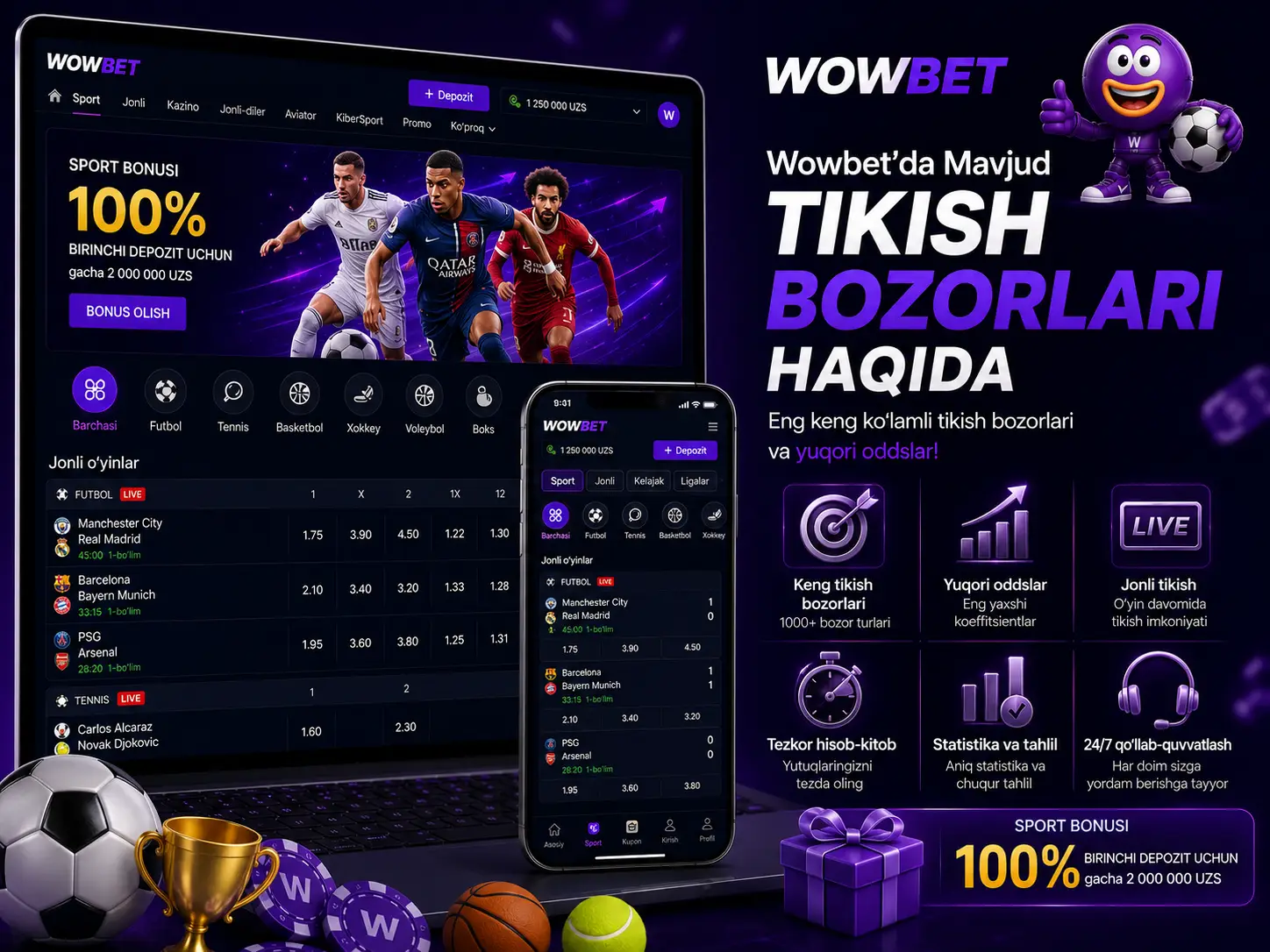 Wowbet Tikilma Bozorlari Kazino UZ